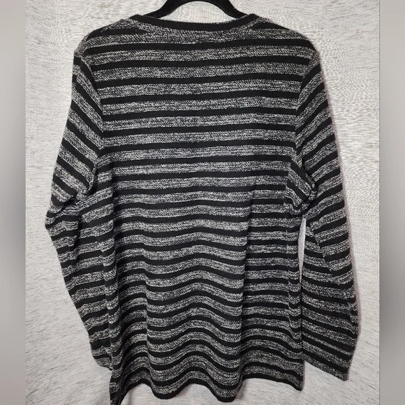 Per Se 1X Knit Sweater Black Gray Long Sleeve Comfort Tunic - Picture 7 of 7
